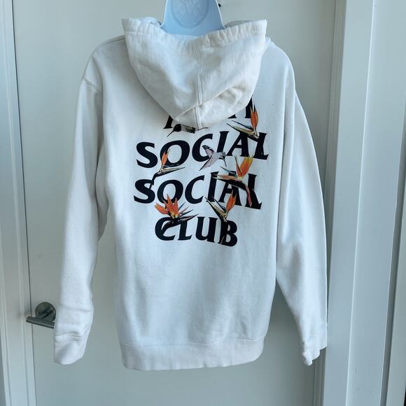 antisocialsocialclub Unisex Pair Of Dice White Hoodie (M) - Picture 2 of 7